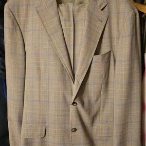 CANALI KEI Milano Brown Plaid Wool  SUIT EU 54 R US 44R flexible price